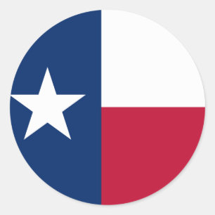 Sticker Rond Drapeau Texas rond