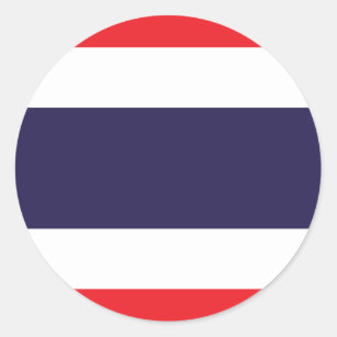 Sticker Rond Drapeau Thaïlande