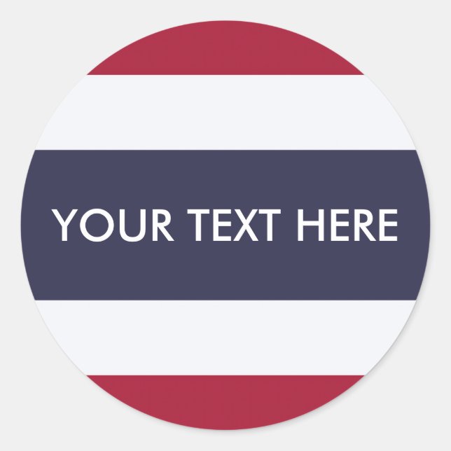Sticker Rond Drapeau Thaïlande  (Devant)