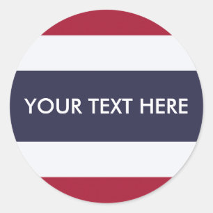 Sticker Rond Drapeau Thaïlande