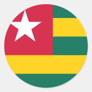Sticker Rond Drapeau Togo