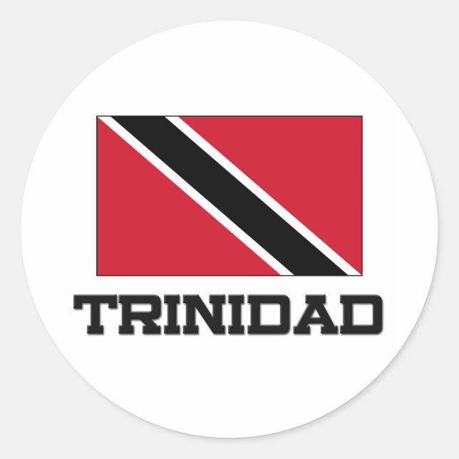 Sticker Rond Drapeau Trinidad (Devant)