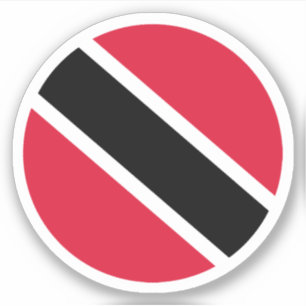 Sticker rond Drapeau Trinité-et-Tobago