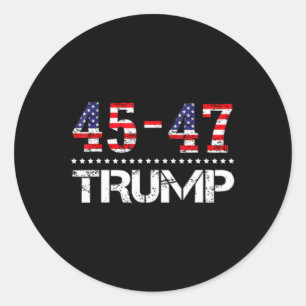 Sticker Rond Drapeau Trump 2024 (sur Byck) Take America Ck Trum