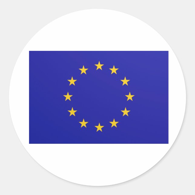 Sticker Rond Drapeau UE (Devant)
