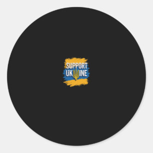 Sticker Rond Drapeau Ukraine Ukraine Soutenez Zelensky Paix
