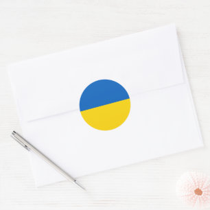 Sticker Rond Drapeau ukrainien