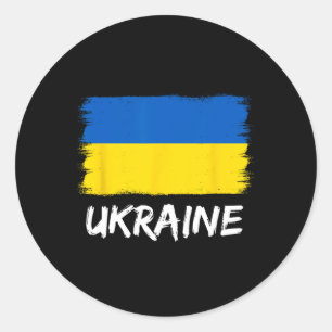 Sticker Rond Drapeau ukrainien Ukraine 3