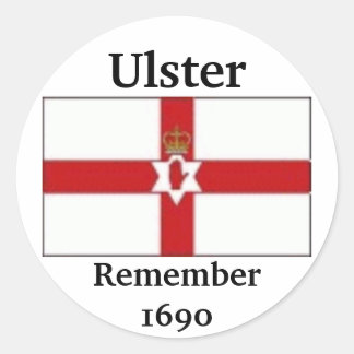 Sticker Rond Drapeau Ulster, Ulster, Rappel1690