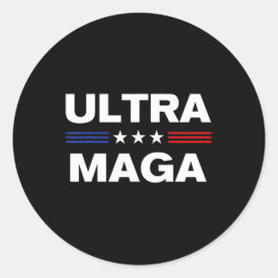 Sticker Rond Drapeau Ultra Maga United State 3