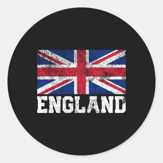 Sticker Rond Drapeau Union Jack Angleterre Royaume-Uni Racines (Devant)