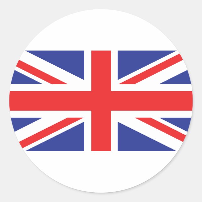 Sticker Rond Drapeau Union Jack UK (Devant)