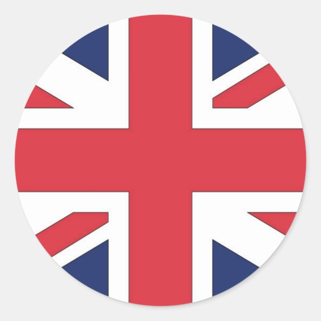 Sticker Rond Drapeau Union Jack/Union du Royaume-Uni (Devant)