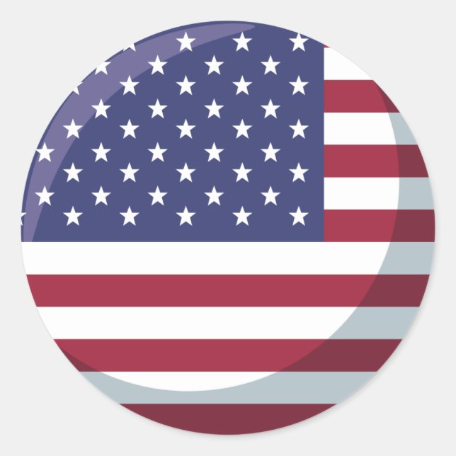 Sticker Rond drapeau usa (Devant)