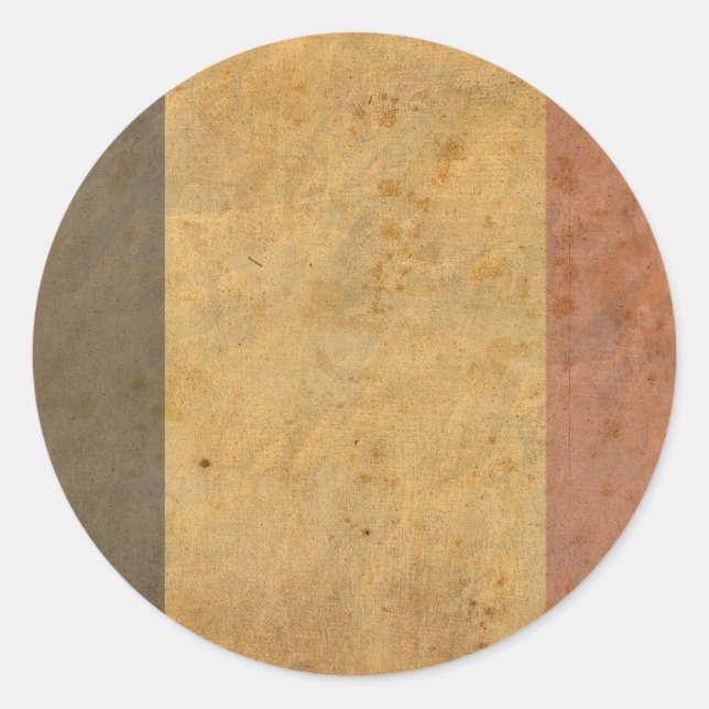 Sticker Rond Drapeau vintage (Devant)