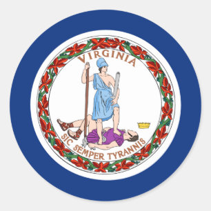 Sticker Rond Drapeau Virginia