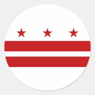 Sticker Rond Drapeau Washington DC
