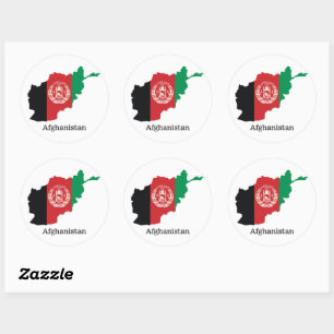Sticker Rond Drapeaux et pays Afghanistan
