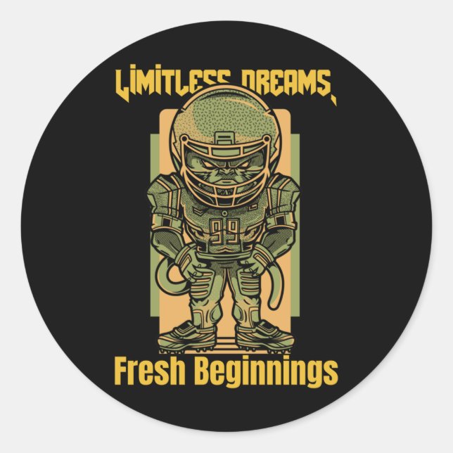 Sticker Rond Dream Big (Devant)