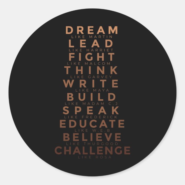 Sticker Rond Dream Like Martin Lead Lik (Devant)