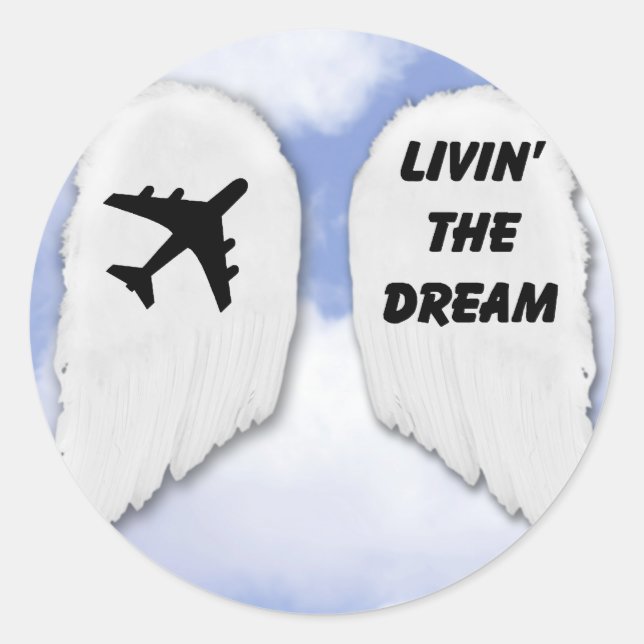 Sticker Rond Dream Wings (Devant)