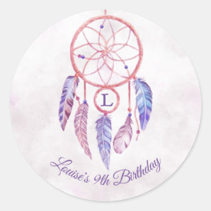 Sticker Rond Dreamcatcher Sleepover fête d'anniversaire