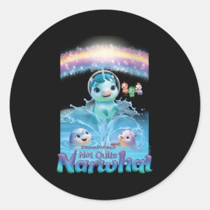 Sticker Rond Dreamworks Pas Assez Narwhal Jumg
