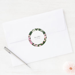 Sticker Rond Dreamy Floral Mariage