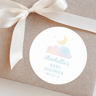 Sticker Rond Dreamy Moon and Stars Cloud Neuf Baby shower