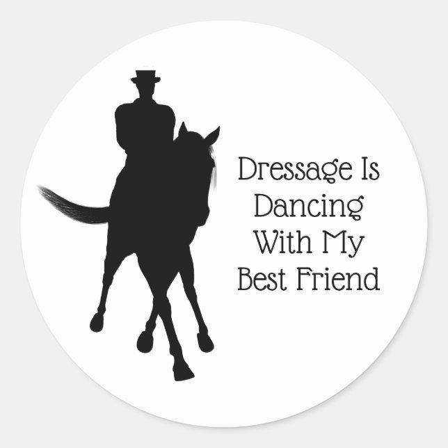 Sticker Rond Dressage Est Danser Avec Le Meilleur Ami (Devant)