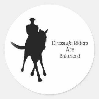 Sticker Rond Dressage Les Chevaux Sont Équilibrés