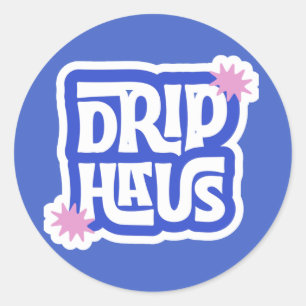 Sticker Rond Drip Haus – Logo Retro Ludique