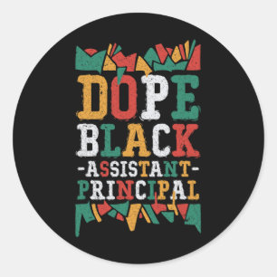 Sticker Rond Drogue Black Istant principal Africain-Américain