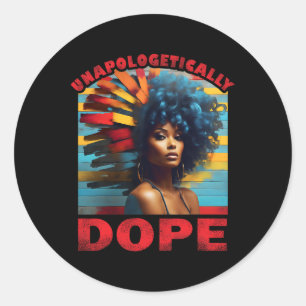 Sticker Rond Drogue sans excuses JunetDix Chemises Femmes Blac