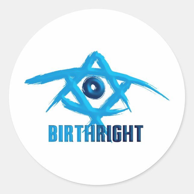 Sticker Rond Droit de naissance (Devant)