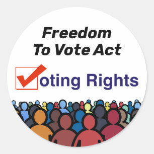 Sticker Rond Droit de vote Loi sur la liberté de vote
