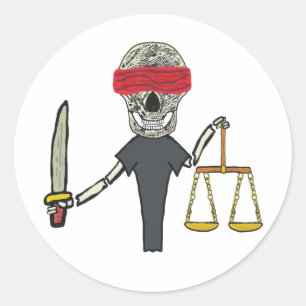 Sticker Rond Droit et justice