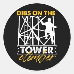 Sticker Rond Droit sur l'émetteur de grimpeur de tour Vertical
