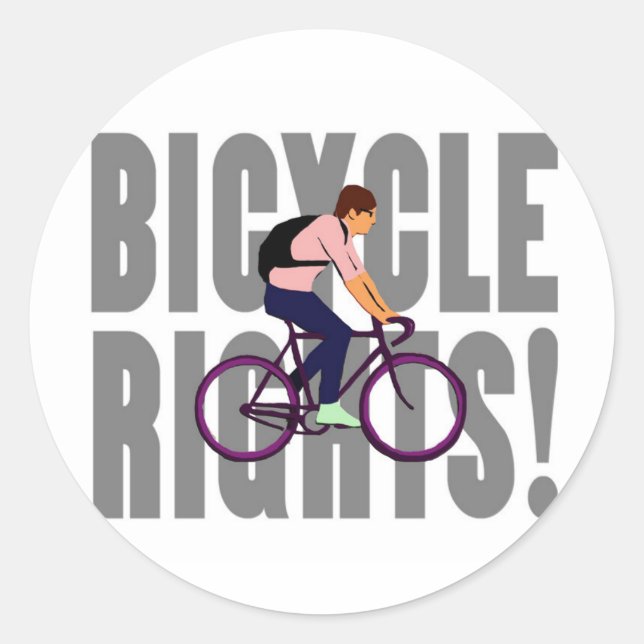Sticker Rond Droits à bicyclette en gris (Devant)