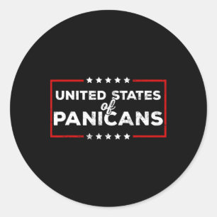 Sticker Rond Droits de douane Trump drôles fiers Panican États-