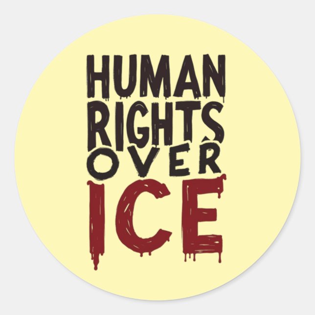 Sticker Rond Droits de l'Homme avant ICE (Devant)