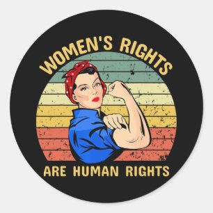 Sticker Rond Droits De L'Homme Féminisme Feminisme Feminisme Rb