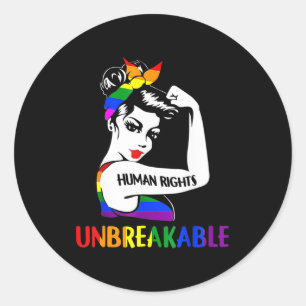 Sticker Rond Droits de l'Homme : un mois de la fierté LGBT 2022