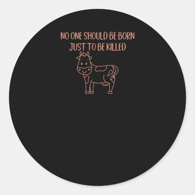 Sticker Rond Droits des animaux (Devant)