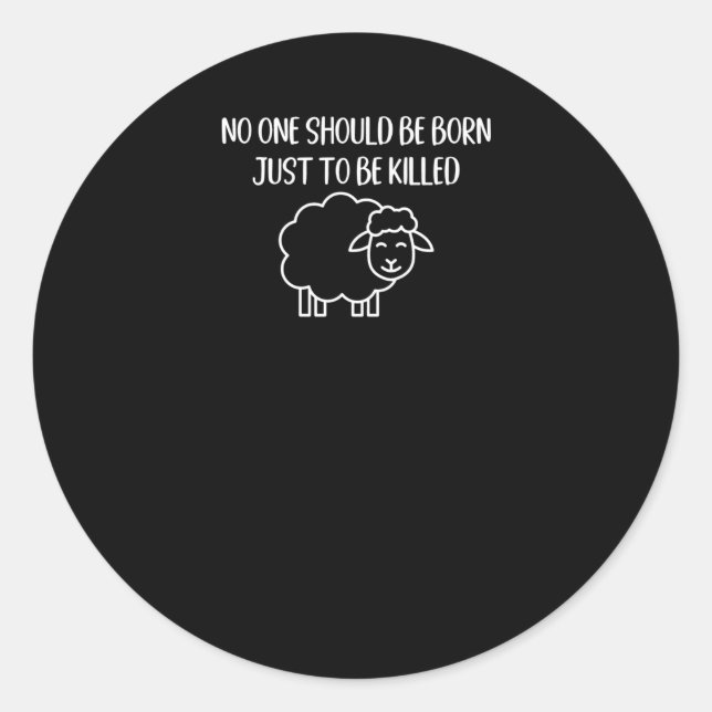 Sticker Rond Droits des animaux1 (Devant)