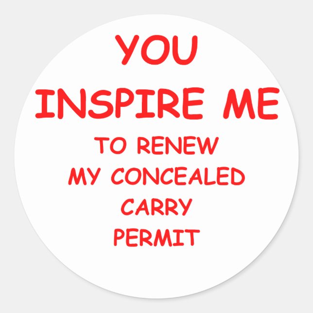 Sticker Rond droits des armes (Devant)