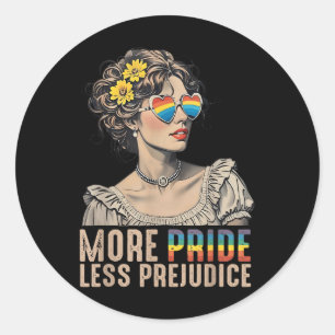 Sticker Rond Droits Égaux Lgbt Plus De Fierté Moins De Préjugés