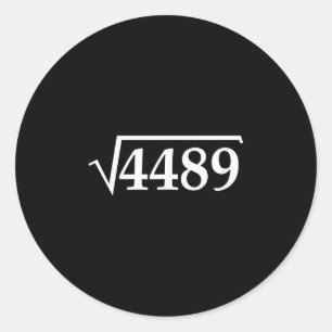 Sticker Rond Drôle 67 Mème Brainrot Racine carrée 4489 Argot Ma
