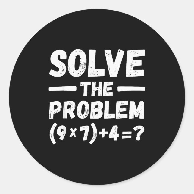 Sticker Rond Drôle 67 Mème Pemdas Humour Prof de Maths Élémenta (Devant)