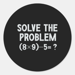 Sticker Rond Drôle 67 Meme Pemdas Prof de Mathématiques Élément